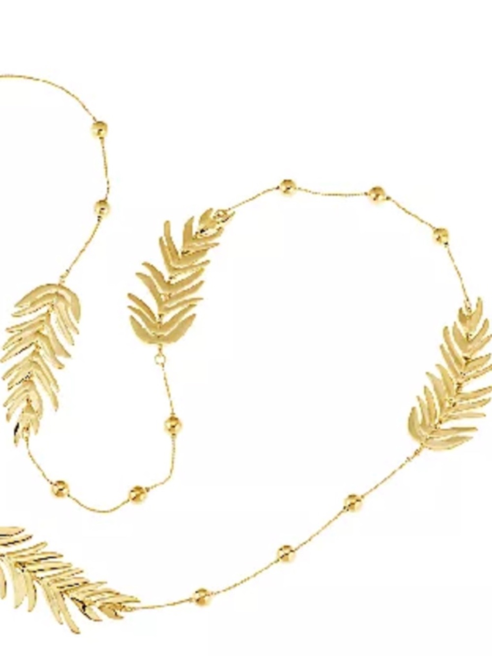 Linea by Louis Dell'Olio Goldtone Palm Frond Leaf Station Necklace 42" J290364